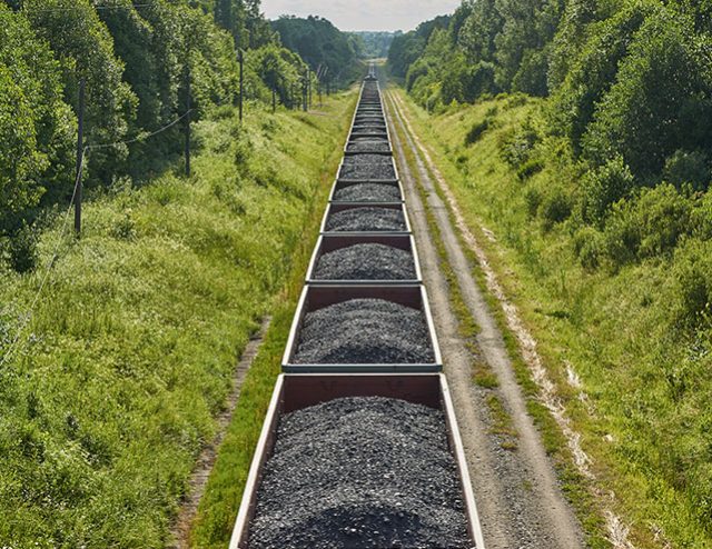 West virginia train full of coal